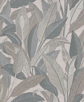 DWD Vliesbehang Renaissance 2 - embroidered leaves grey