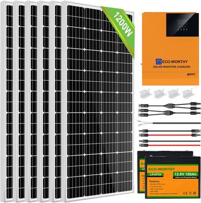 ECO-WORTHY 1200W Solar Power Kit for Off Grid Living 4.8KWH power
