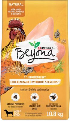 Natural Dry Dog Food, Farm-Raised Chicken &amp; Whole Barley