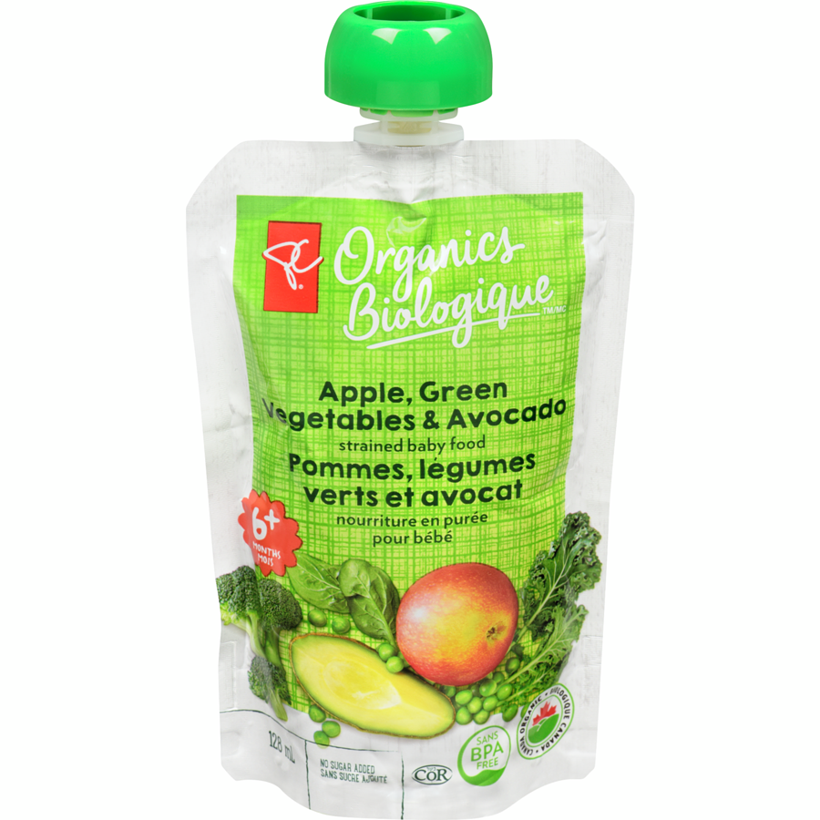 Apple, Green Vegetables &amp; Avocado Strained Baby Food