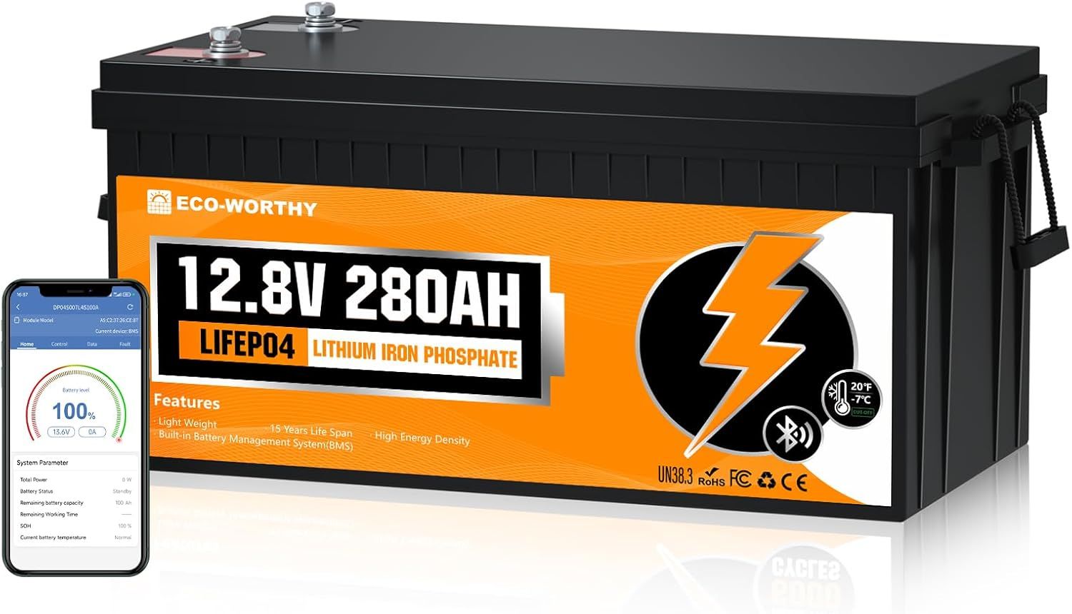 ECO-WORTHY 280AH 12V LiFePO4