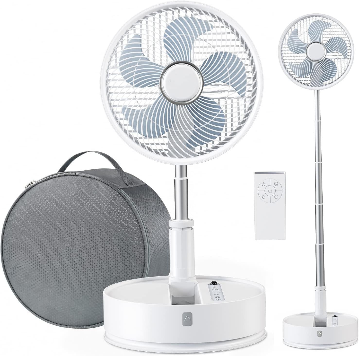 Foldable Floor Fan, 10&quot; Rechargeable Portable Standing