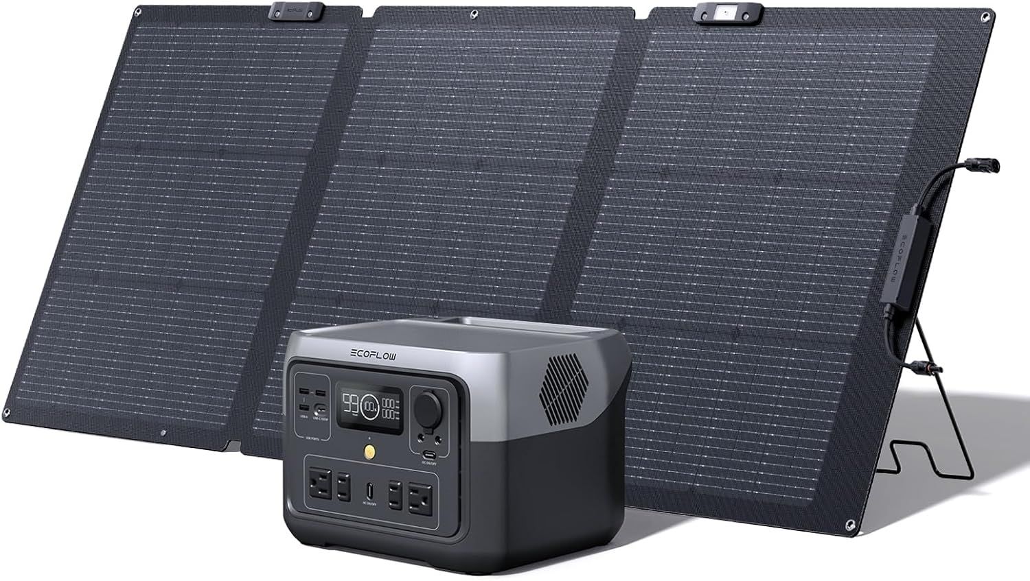 EF ECOFLOW RIVER 2 Max Solar Generator 512Wh Portable Power Station&amp; 160W Solar Panel