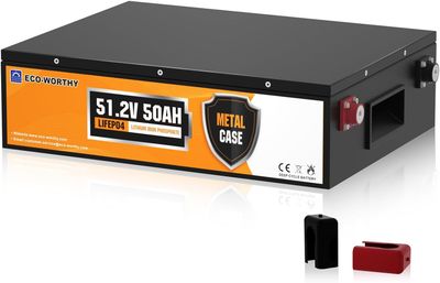 ECO-WORTHY LiFePO4 48V 50Ah Metal Case Battery with BMS