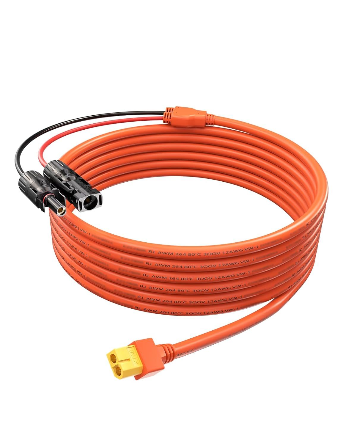 Tonton M-C-4 Solar Connector to XT60 Adapter Connector Cable, 12AWG Solar Panel Adapter for EF ECOFLOW