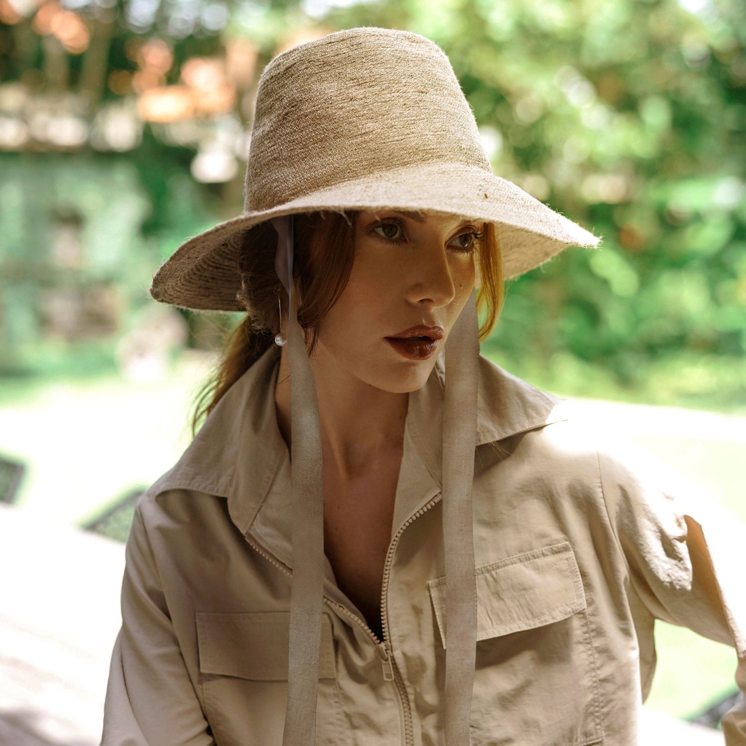 Jute Straw Hat Natural, Size: 21.5, Color: Beige, Material: Jute straws