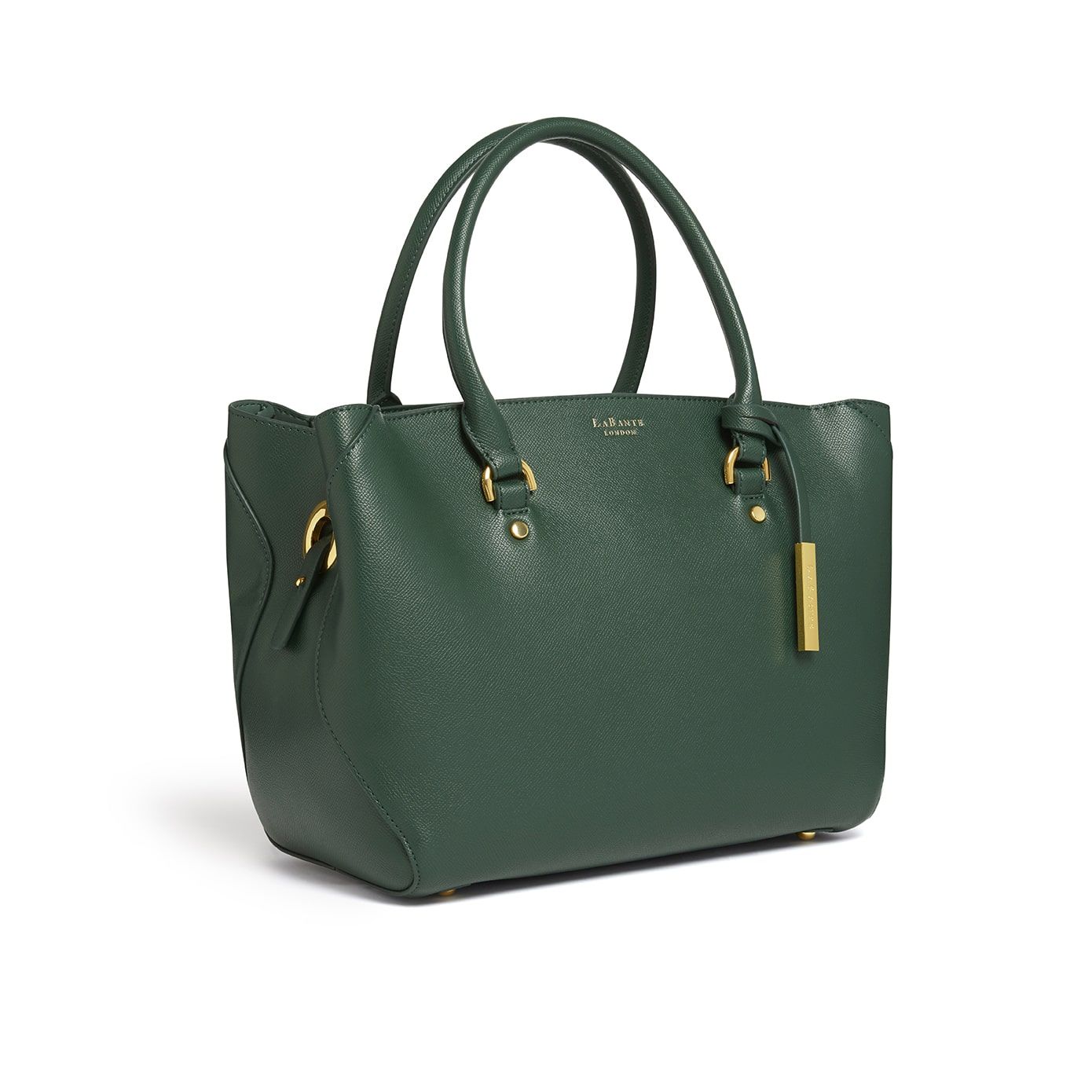 Green Vegan Leather Tote Bag