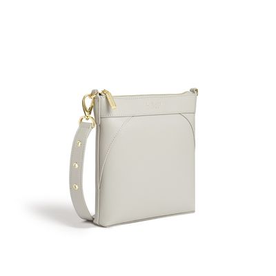 Grey Vegan Crossbody Bag