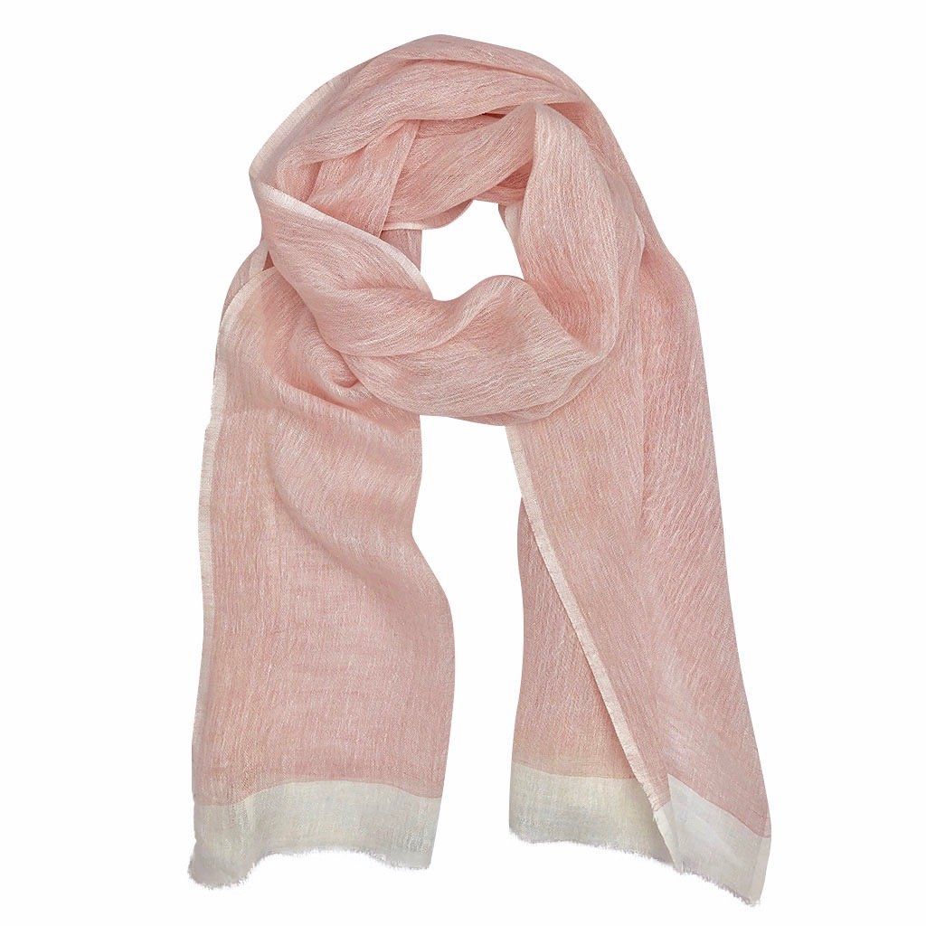 Two Tone Gauze Linen Scarf