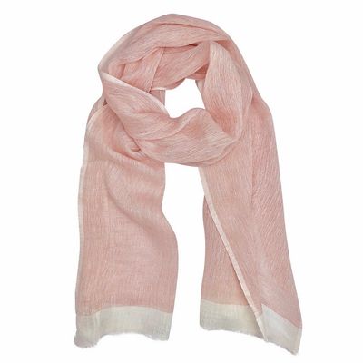 Two Tone Gauze Linen Scarf