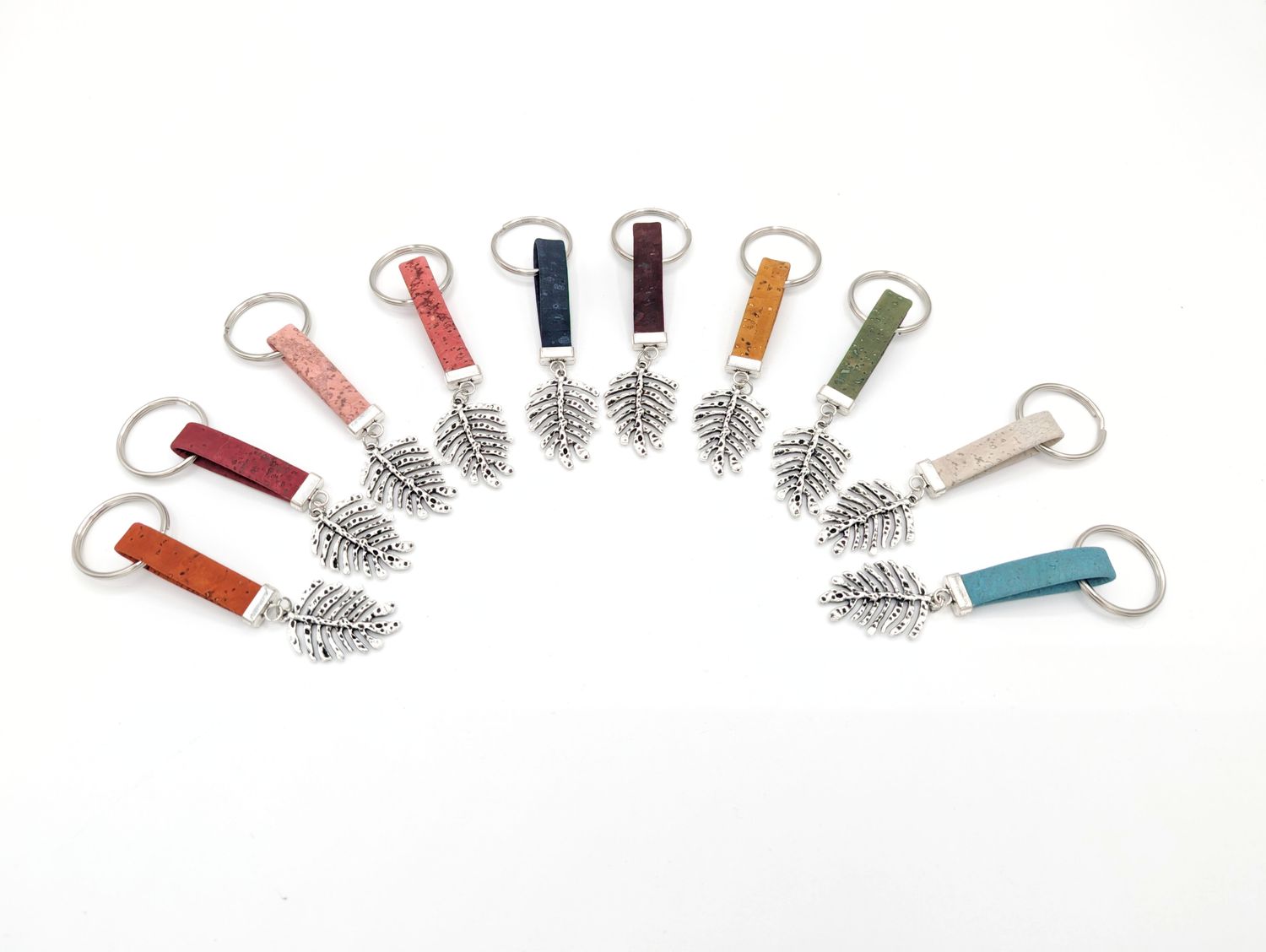 Silver Leaf Keychain