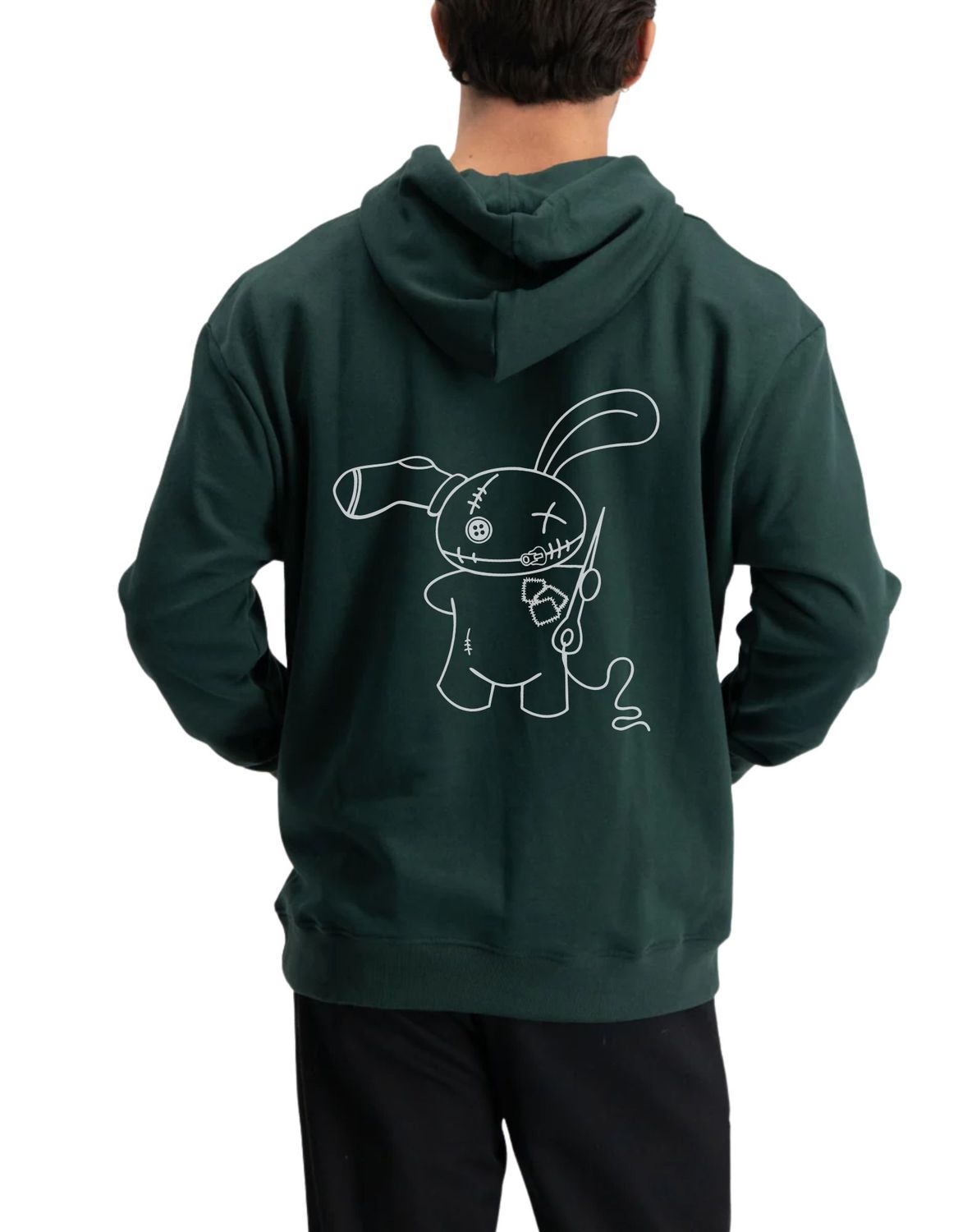 wear.it.like.frankie.hoodie - Forest Green &amp; White