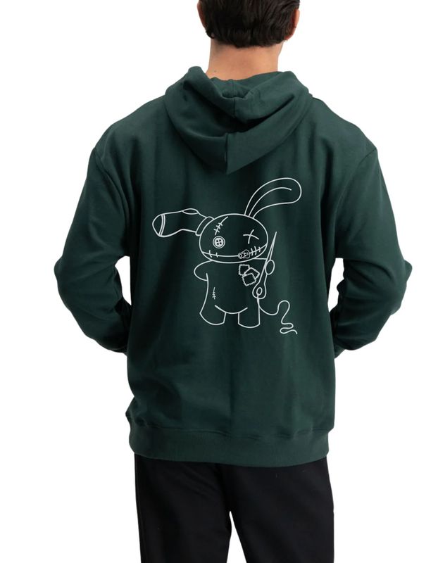 wear.it.like.frankie.hoodie - Forest Green &amp; White