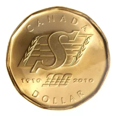 2010 Canada Saskatchewan Roughriders Loonie