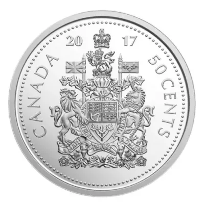 2017 Canada 50 Cent Coat Of Arms