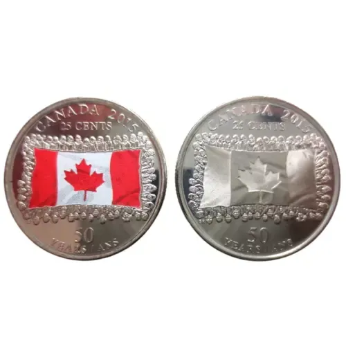 2015 Canada 25 Canadian Flag 50th Anniversary