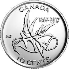 2017 Canada 10 Cent &quot;Wings Of Peace&quot; 150th Anniversary Of Canada