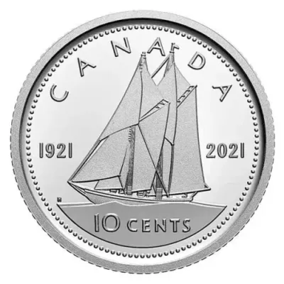 2021 Canada 10 Cent 100th Anniversary Of The Bluenose