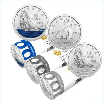 2021 Canada 10 Cent Coin Set 100th Anniversary Of The Bluenose