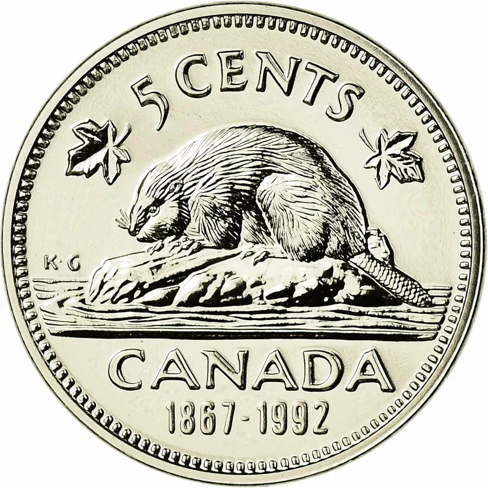 1992 Canada 5 Cent 125th Anniversary Of Canada