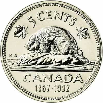 1992 Canada 5 Cent 125th Anniversary Of Canada