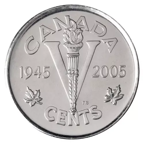 2005 Canada 5 Cent Victory Day 60th Anniversary    1945-2005