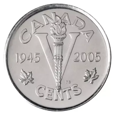 2005 Canada 5 Cent Victory Day 60th Anniversary    1945-2005