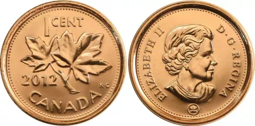 2012 Canada 1 Cent &quot;Last year Of The Canadian Penny&quot;