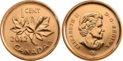 2012 Canada 1 Cent &quot;Last year Of The Canadian Penny&quot;