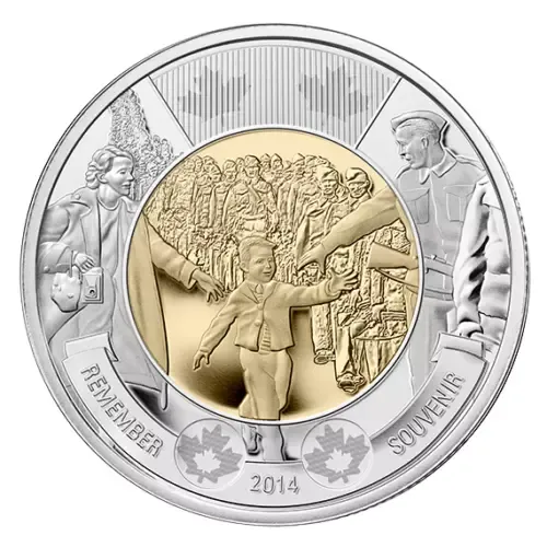 2016 Canada Toonie &quot;Wait For Me Daddy&quot; WWII 75th Anniversary