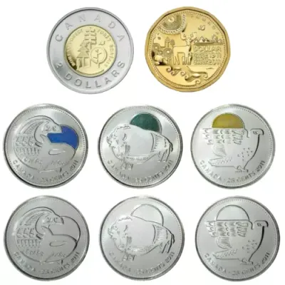 2011 Canada 25 Cent &quot;Legendary Nature&quot; Park Canada 8 coins