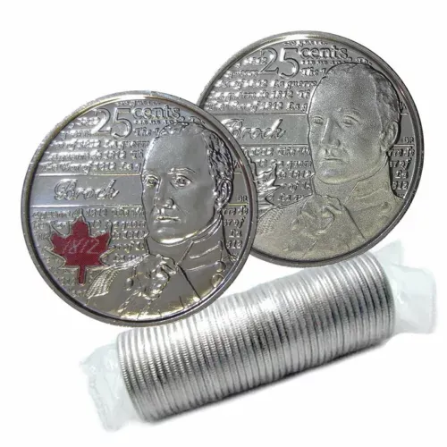 2012 Canada 25 Cent Isaac Brock War of 1812