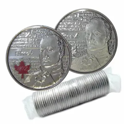2012 Canada 25 Cent Isaac Brock War of 1812