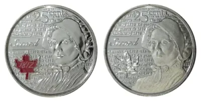 2013 Canada 25 Cent Laura Secord &quot;War of 1812&quot;