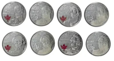 2012 Canada 25 Cent 2012-13 Coin Set &quot;War of 1812&quot; 8 Coins