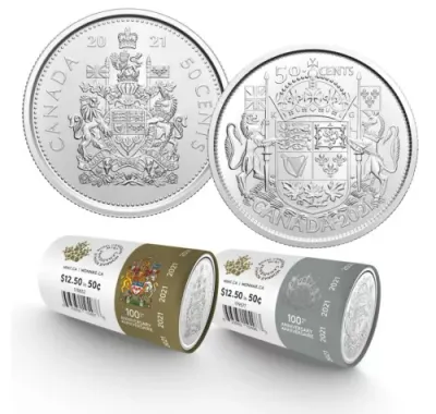 2021 Canada 50 Cent 100th Anniversary Of Coat Of Arms