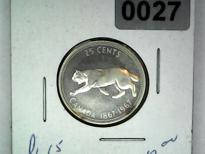 1967 Canada 25 Cent &quot;Bobcat&quot;