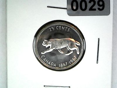 1967 Canada 25 Cent &quot;Bobcat&quot;