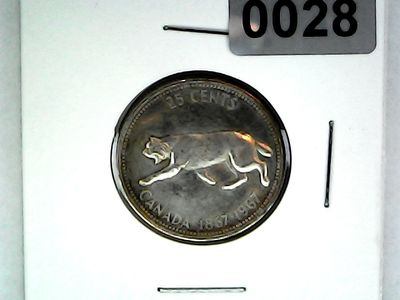 1967 Canada 25 Cent &quot;Bobcat&quot;