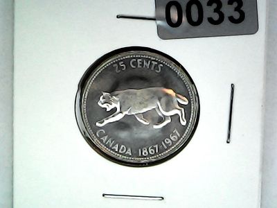 1967 Canada 25 Cent &quot;Bobcat&quot;