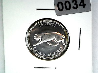 1967 Canada 25 Cent &quot;Bobcat&quot;