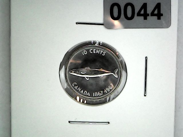 1967 Canada 10 Cent Silver &quot;Mackerel&quot;