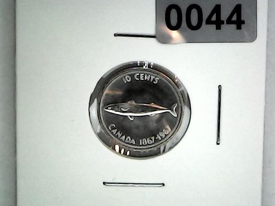1967 Canada 10 Cent Silver &quot;Mackerel&quot;