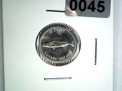 1967 Canada 10 Cent Silver &quot;Mackerel&quot;