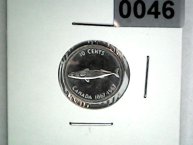 1967 Canada 10 Cent Silver &quot;Mackerel&quot;