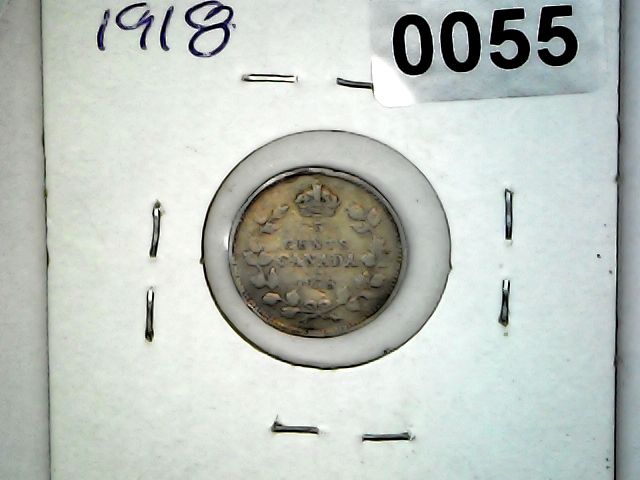 1918 Canada 5 Cent Silver King George V