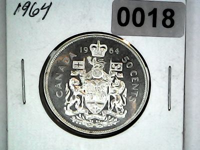 1964 Canada 50 Cent Silver