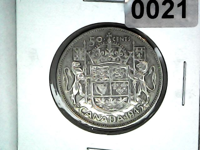 1945 Canada 50 Cent Silver