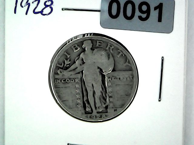 1928 US 25 Cent Standing Liberty Silver Quarter