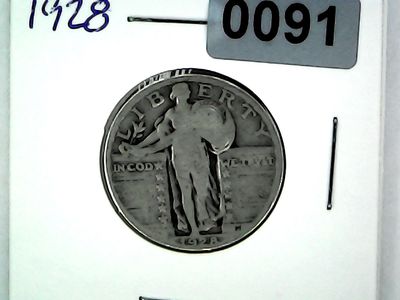 1928 US 25 Cent Standing Liberty Silver Quarter